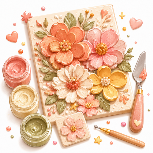 3D Floral Texture Art Notes